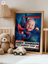 Custom Baby News Poster – Personalized Flying Hero Wall Art